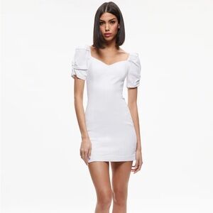 Alice and Olivia MIMI DENIM MINI DRESS